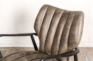 brown leather armchair