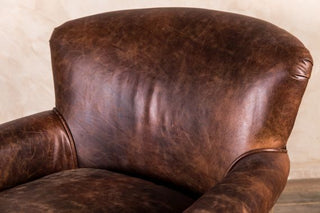 brown leather chair