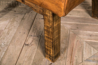 brown leather coffee table