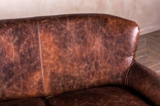 brown leather sofa