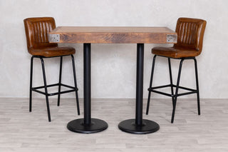 butchers-block-table-on-round-bases