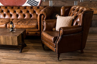 button back chair and sofa