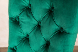 button back velvet dining chair