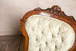 button back walnut frame