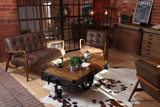 Industrial Style Trolley Cart Coffee Table