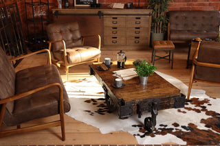 Industrial Style Trolley Cart Coffee Table