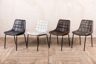 contemporary faux leather dining chairs