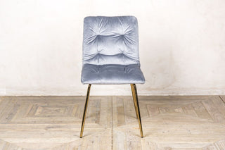 celine velvet dining chair cool grey
