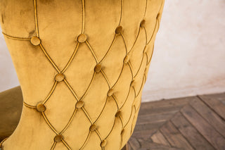 chamonix velvet button back chair