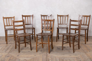 set-of-8-beech-&amp;-elm-wood-kitchen-chairs