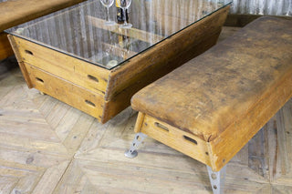 coffee table and benches