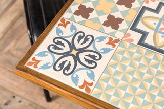 colourful cafe table