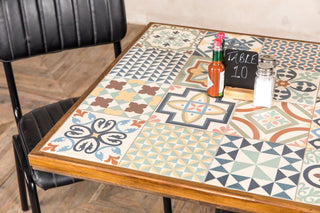 colourful ceramic top table