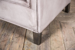 concrete leather chair