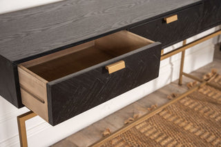 console table with three drawers