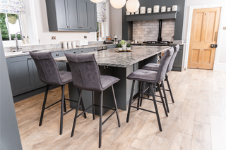 Pair of Marston Bar Stools in Grey