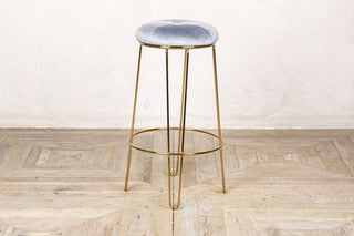 cool grey gold legged bar stool