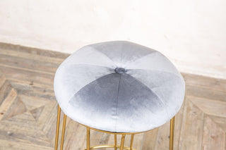 cool grey velvet seat pad