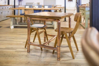 copper base cafe table