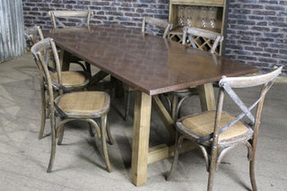 copper dining table