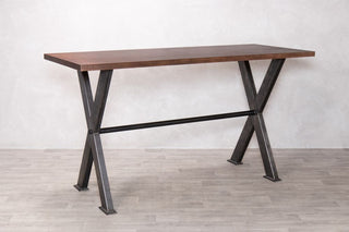 copper-top-x-frame-poseur-table