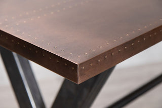 copper-top-x-frame-poseur-table-corner