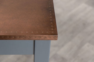 Copper Top Tapered Leg Small Dining Table