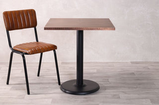 copper-table-with-small-round-base-and-arlington-chair