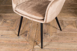 cream velvet dining chair