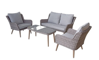 Hatfield Outdoor 4 Seater Rattan Style Sofa Set