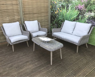 Hatfield Outdoor 4 Seater Rattan Style Sofa Set