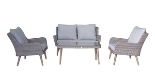 Hatfield Outdoor 4 Seater Rattan Style Sofa Set