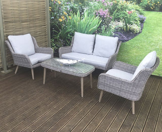 Hatfield Outdoor 4 Seater Rattan Style Sofa Set