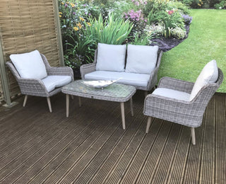 Hatfield Outdoor 4 Seater Rattan Style Sofa Set