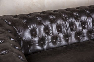 dark leather sofa