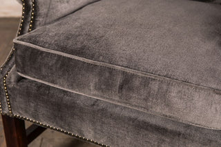 dark velvet armchair