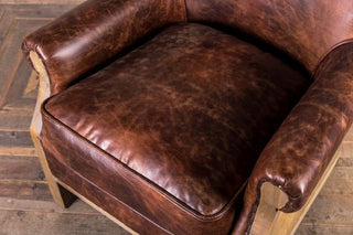 detailed leather armchair