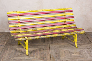 distressed dining bench