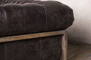 distressed leather sofa