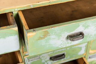distressed multi drawer haberdashery