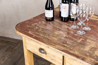 distressed paint sideboard