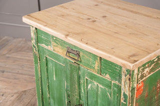 Green Pine Storage Cupboard