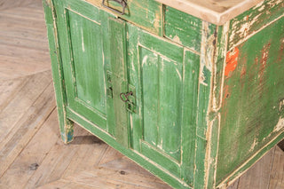 Green Pine Storage Cupboard