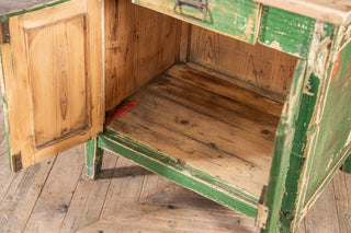 Green Pine Storage Cupboard