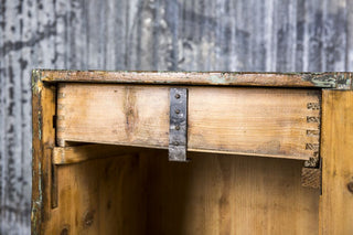 distressed storage cupboard