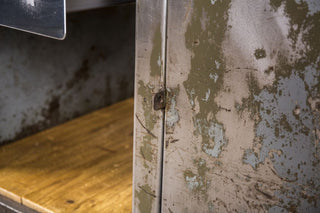 distressed vintage workbench