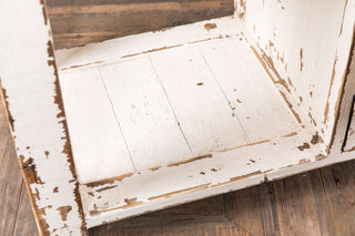 distressed white sideboard