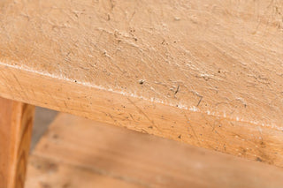 distressed wooden table