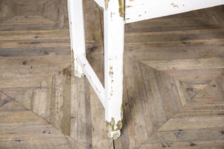 distressed zinc top table