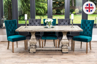 double pedestal table